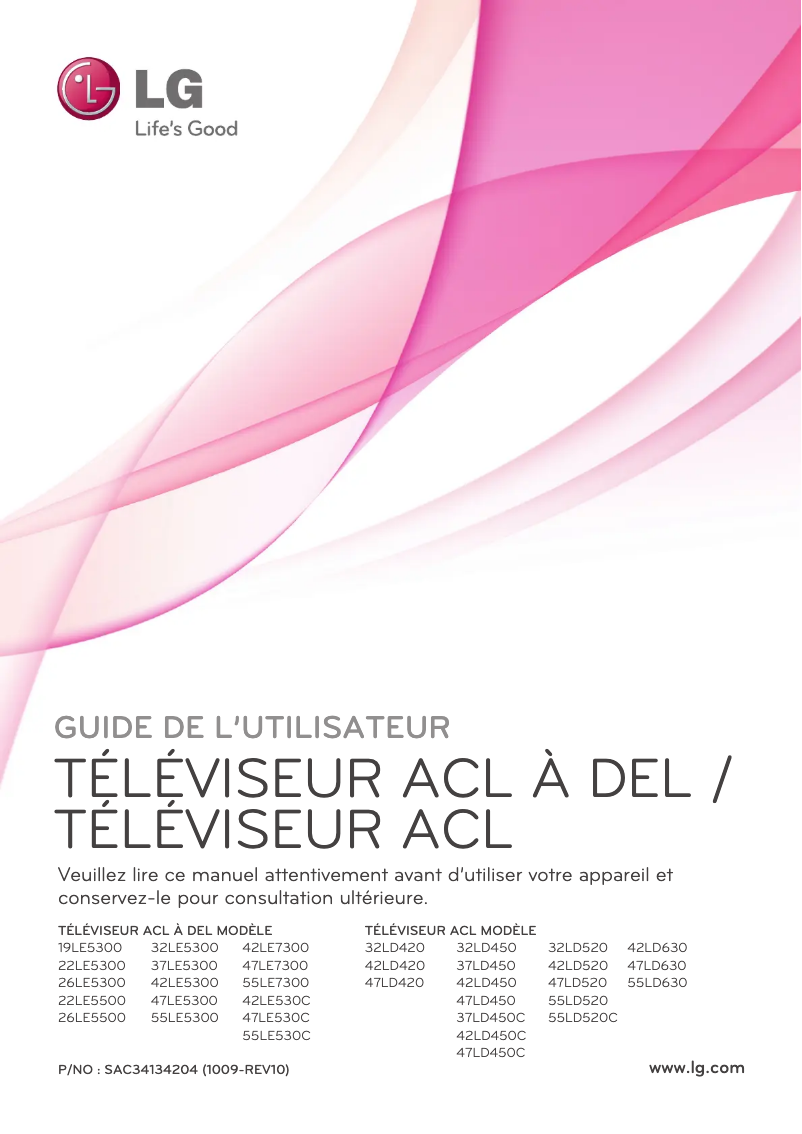 Página 1 del manual Manual de usuario LG 55LD520