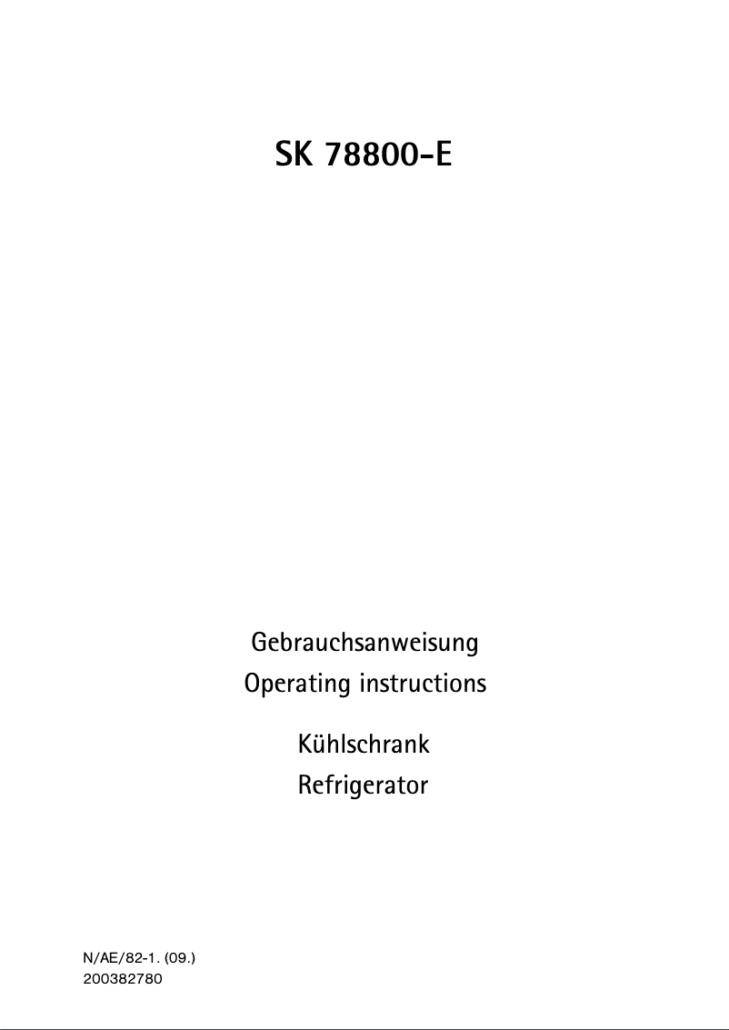 Image de la première page du manuel de l'appareil SK78800-E