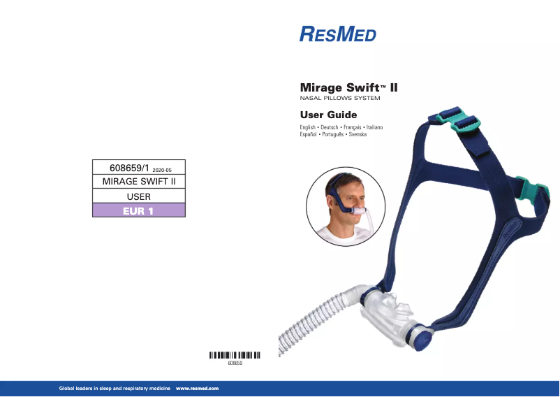 Page 1 de la notice Manuel utilisateur ResMed Mirage Swift II