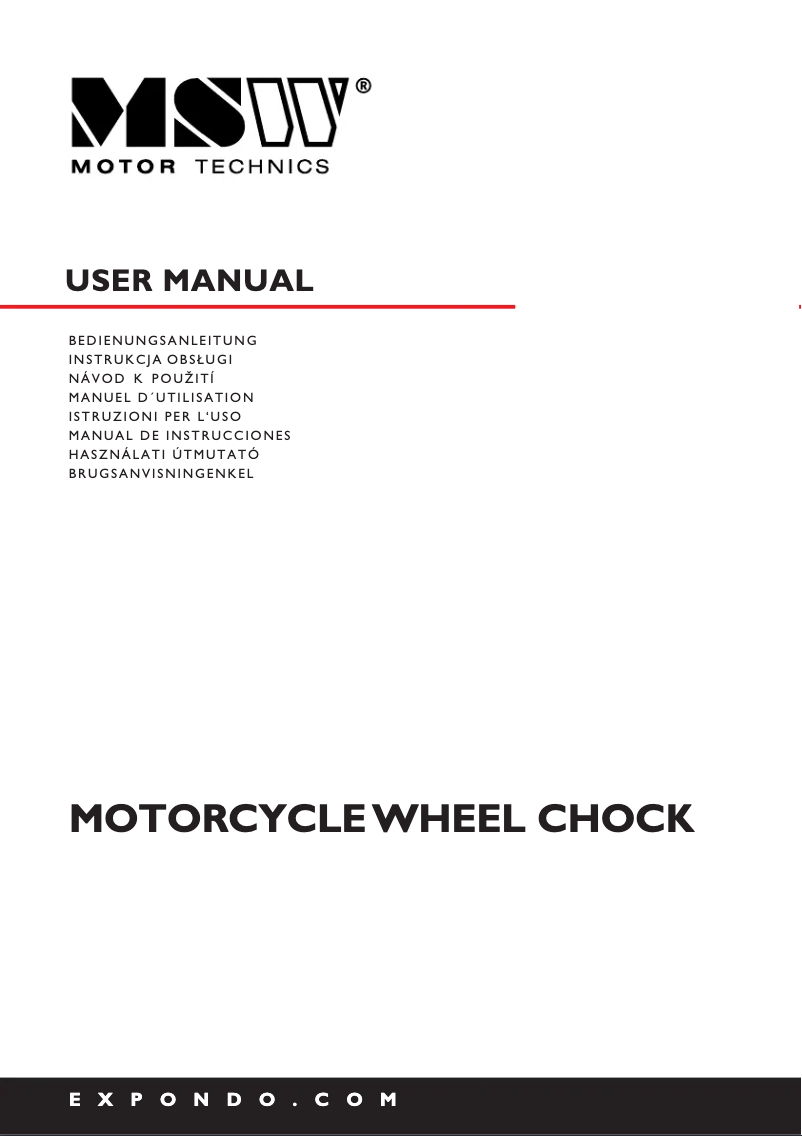 Página 1 del manual Manual de usuario MSW MSW-MWC-01