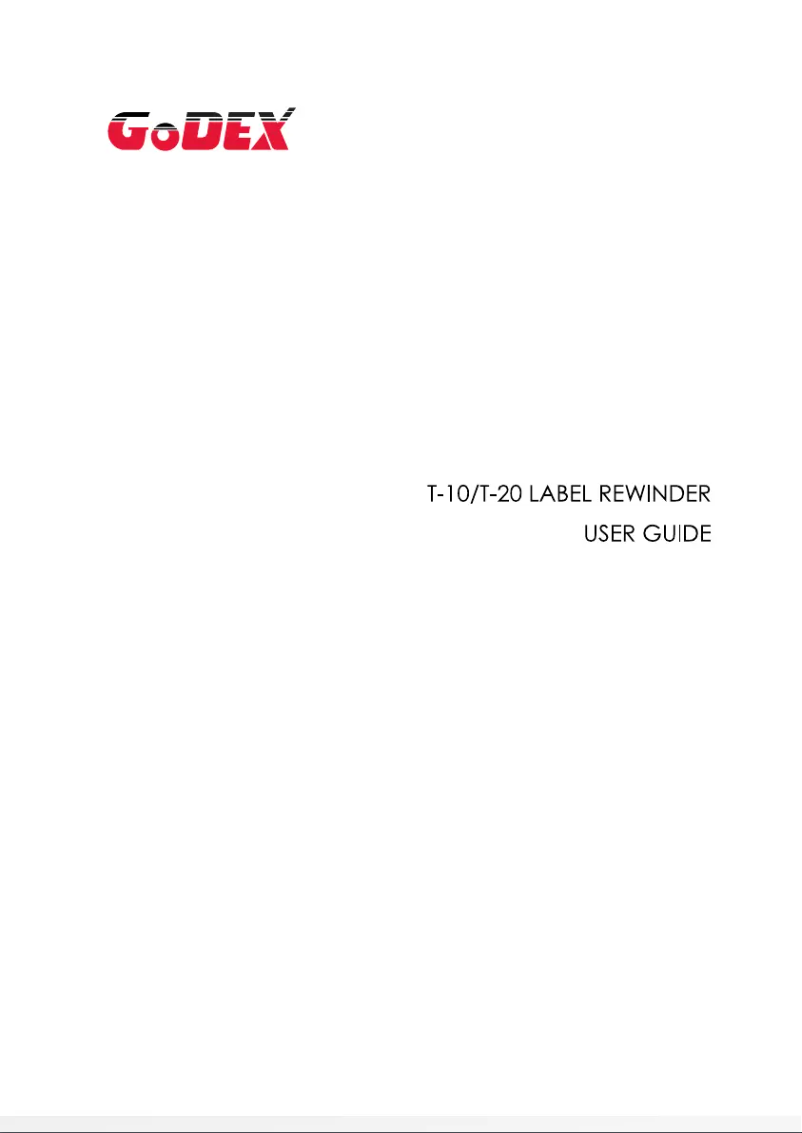 Page 1 de la notice Manuel utilisateur Godex T20