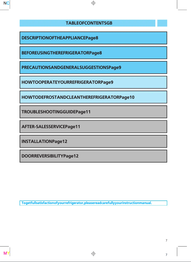 Imagen de la primera página del manual del dispositivo ARG 0910/G/WP