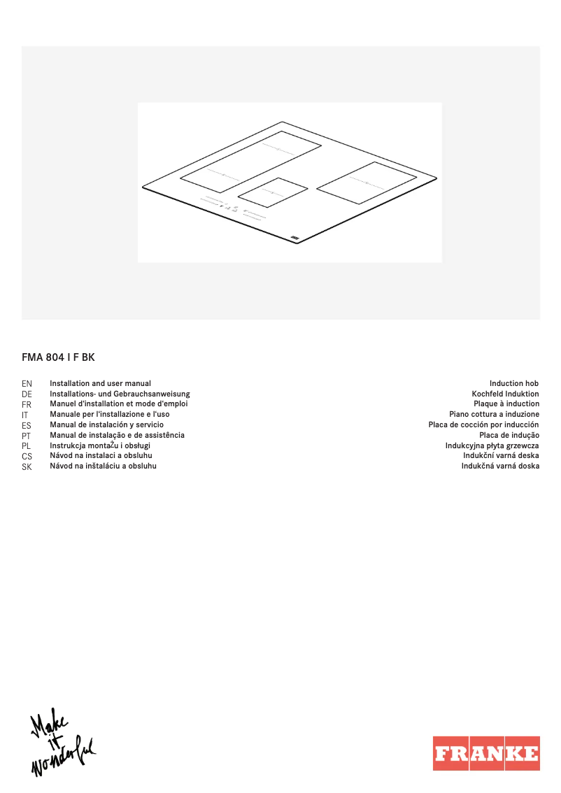 Image de la première page du manuel de l'appareil FMA 804 I F BK