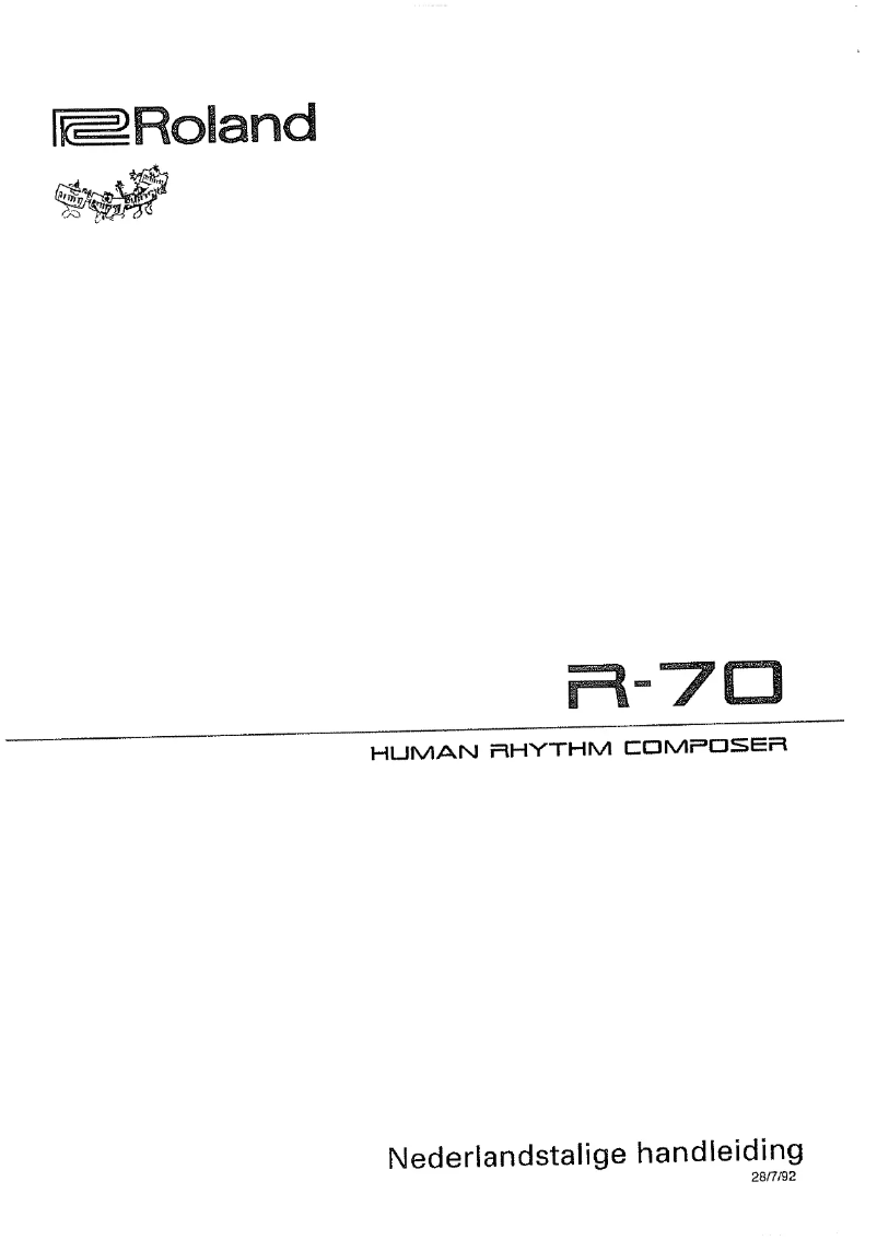 Image de la première page du manuel de l'appareil R-70