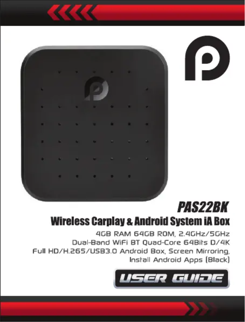 Page n°1 - Manuel utilisateur Pyle PAS22BK