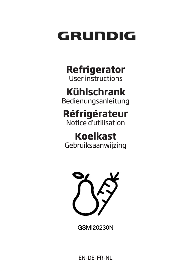 Image de la première page du manuel de l'appareil GSMI20230N