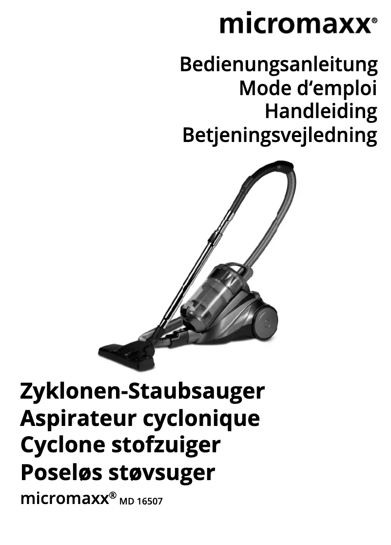 Image de la première page du manuel de l'appareil MD 16507