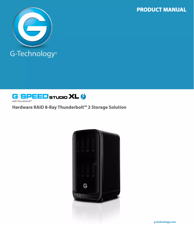 Page n°1 - Manuel utilisateur G-Technology G-Speed studio XL