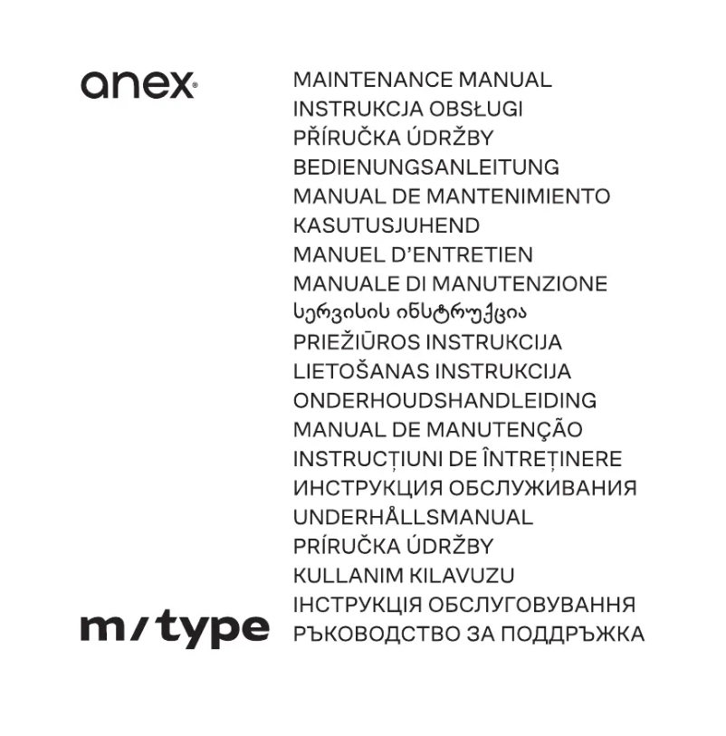 Page 1 de la notice Manuel utilisateur Anex m/type