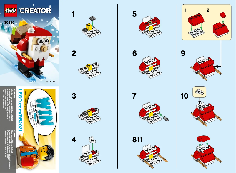 Page n°1 - Manuel utilisateur Lego Creator 30580