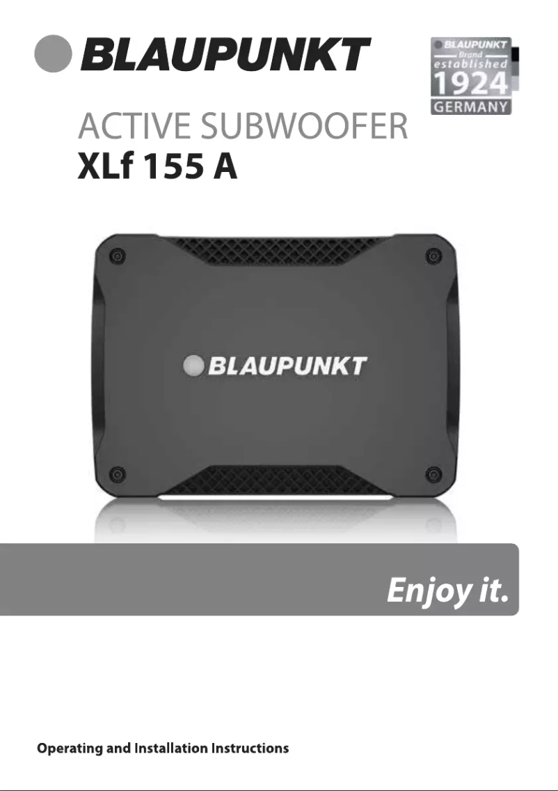 Page n°1 - Manuel utilisateur Blaupunkt XLf 155 A