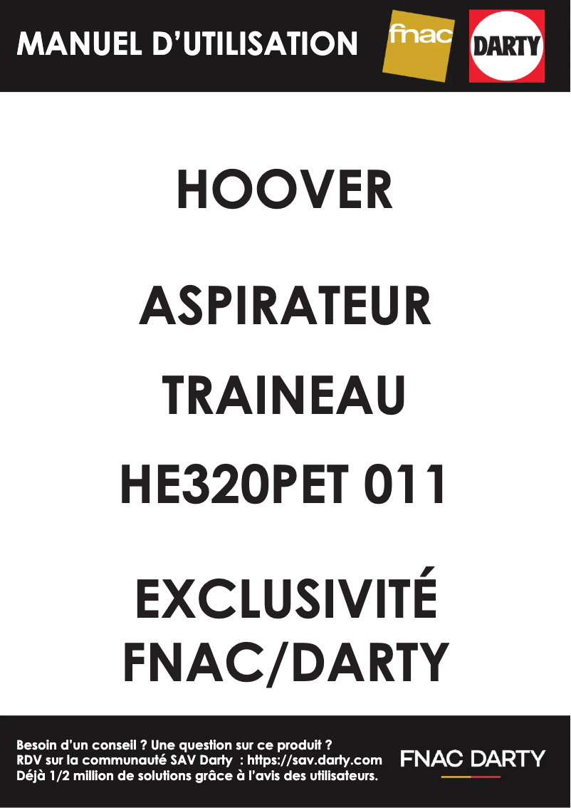 Image de la première page du manuel de l'appareil HE320PET 011