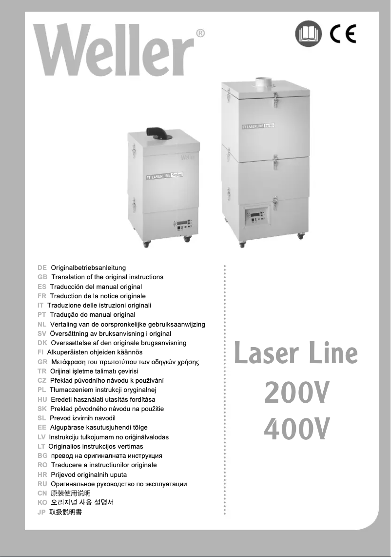 Page 1 de la notice Manuel utilisateur Weller Laser Line LL 200V