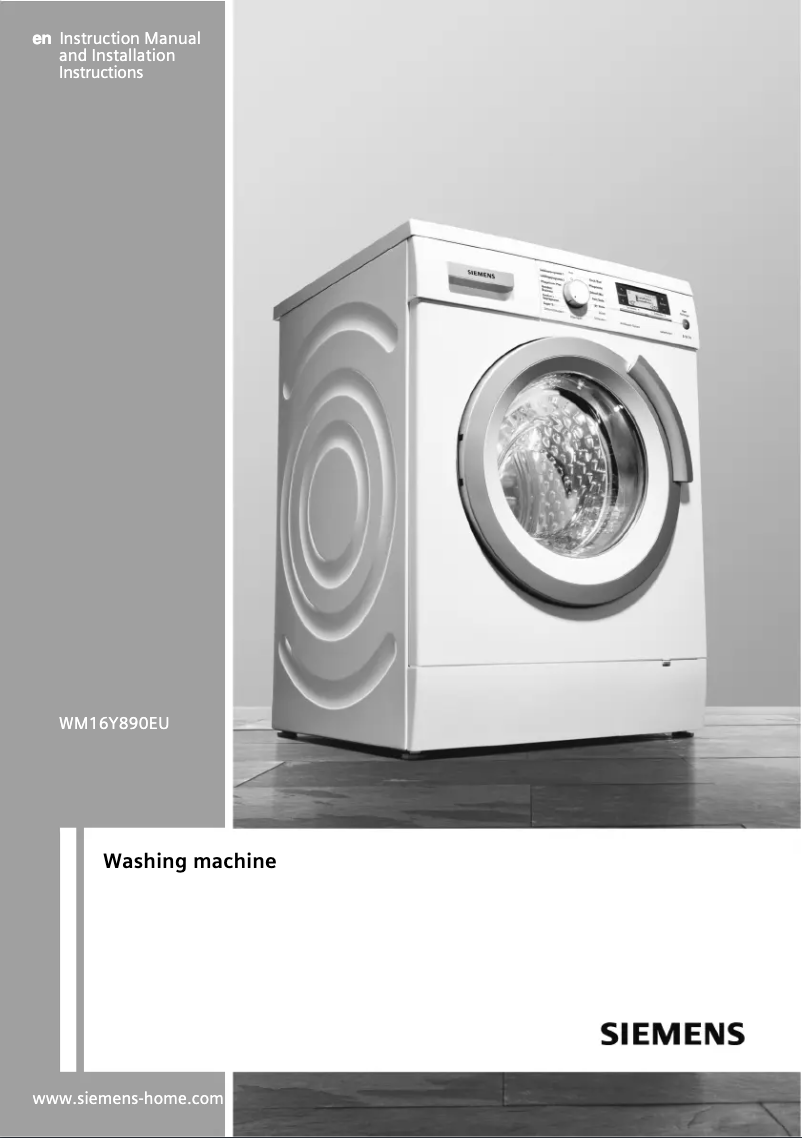 Image de la première page du manuel de l'appareil WM16Y890EU