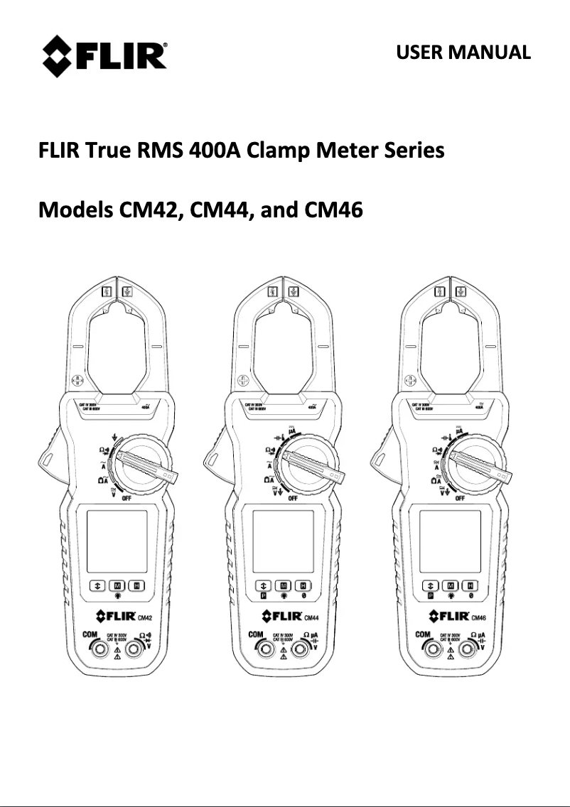 Page 1 de la notice Manuel utilisateur FLIR CM42