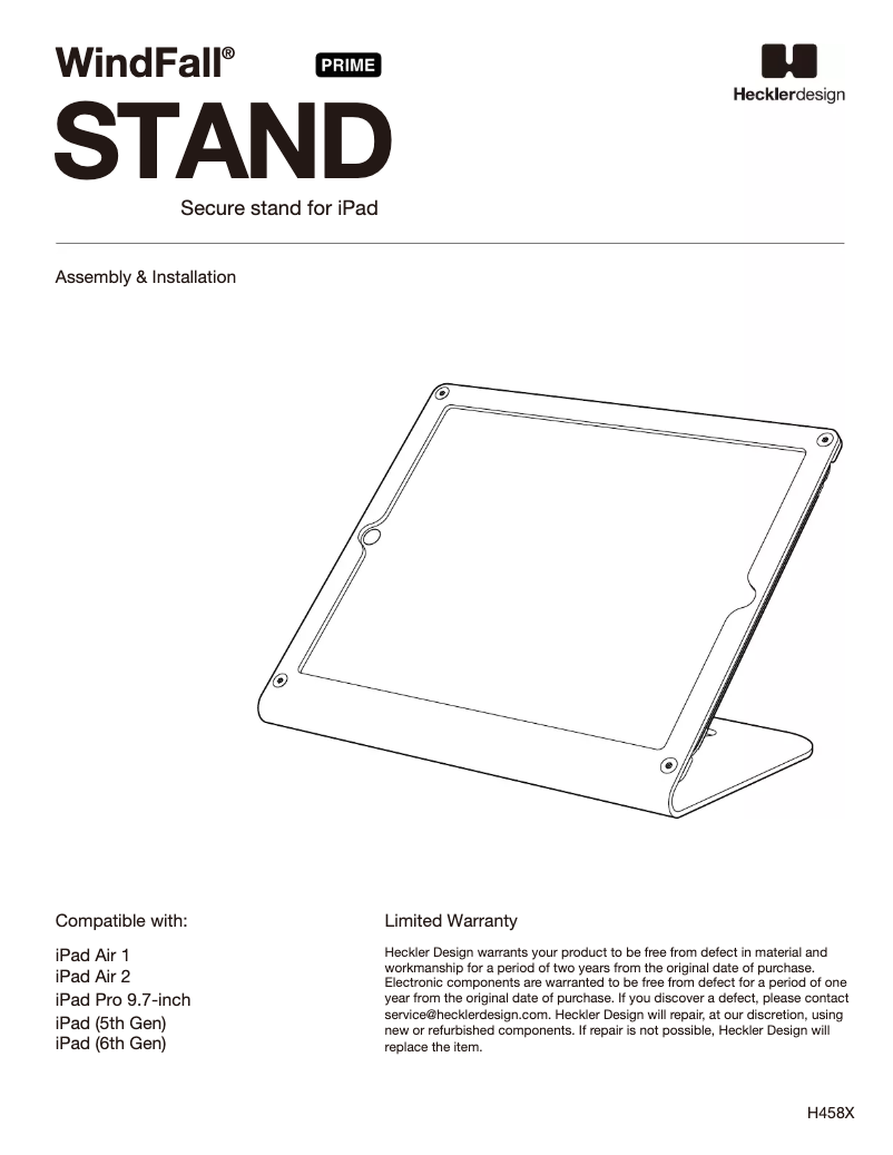 Página 1 del manual Manual de usuario Heckler Design H458-BG