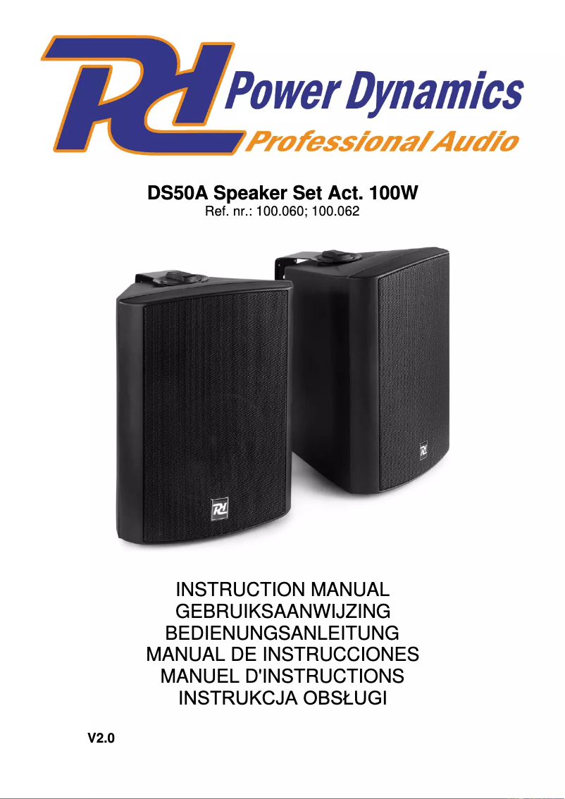 Page 1 de la notice Manuel utilisateur Power Dynamics DS50AB