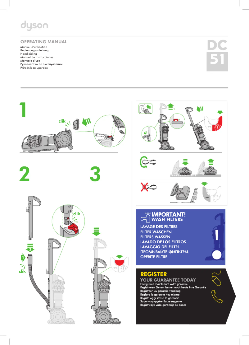 Page 1 de la notice Manuel utilisateur Dyson DC51