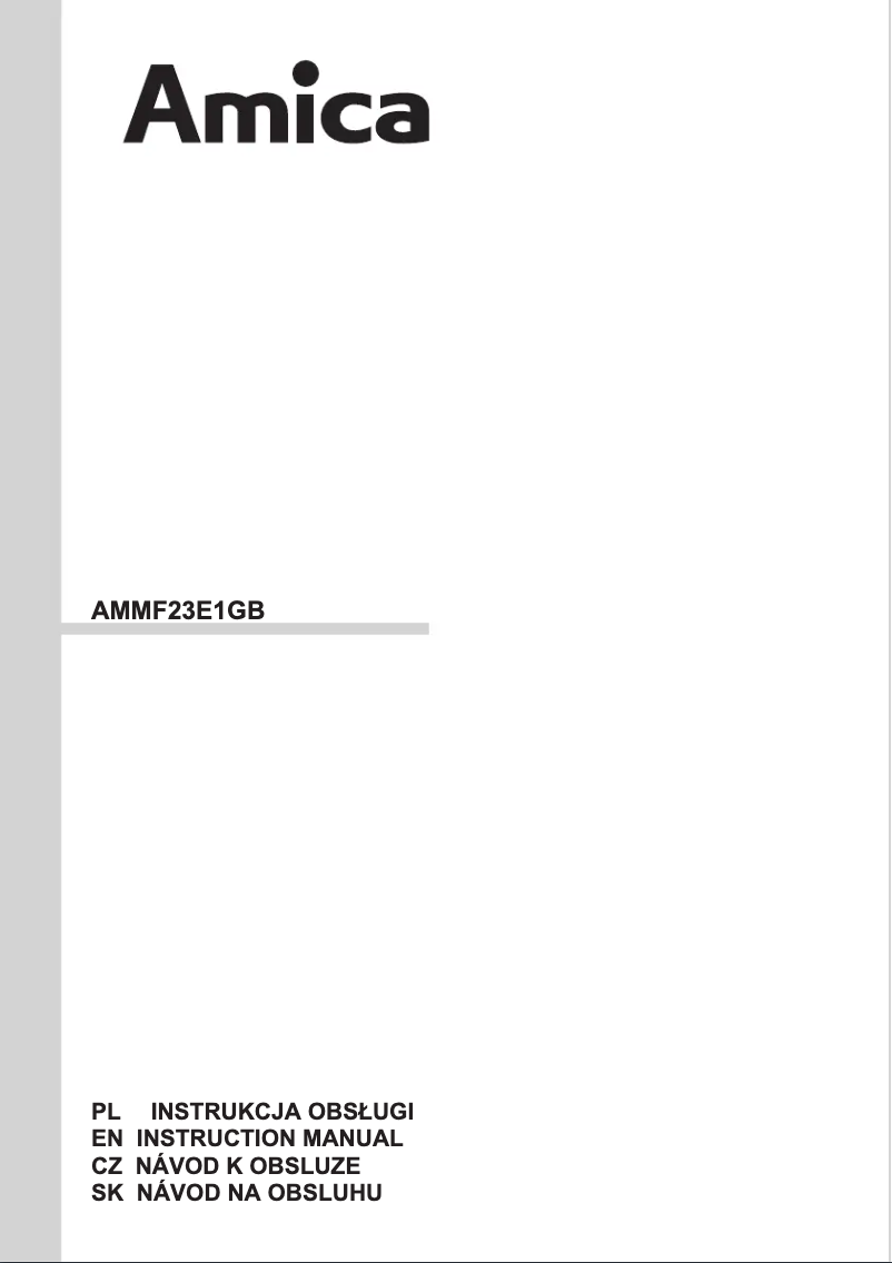 Page 1 of the manual User Manual Amica AMMF23E1GB