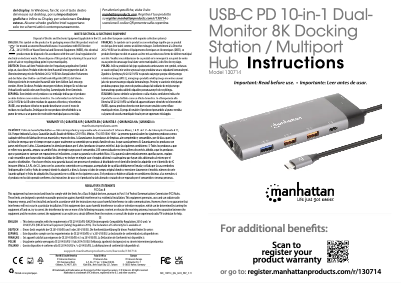 Image de la première page du manuel de l'appareil 130714