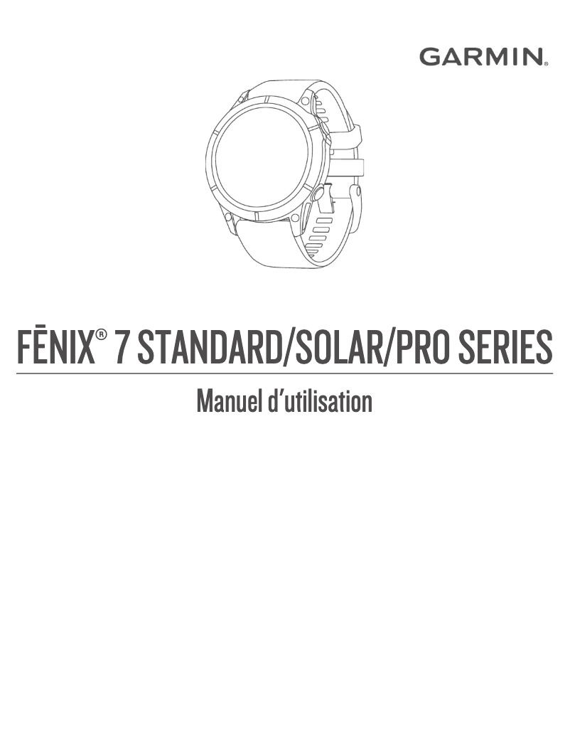 Page 1 de la notice Manuel utilisateur Garmin Fenix 7S Pro
