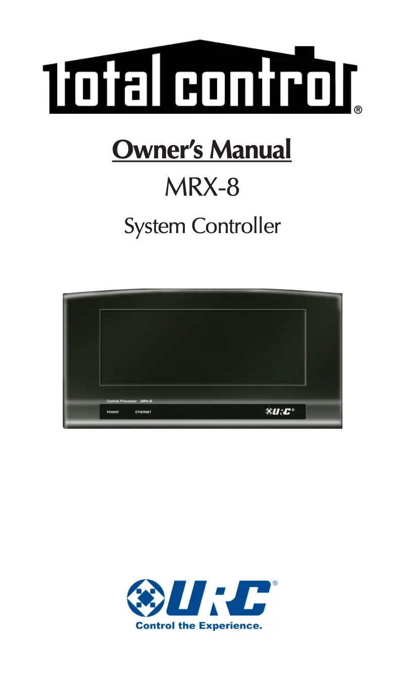 Page 1 de la notice Manuel utilisateur Universal Remote Control MRX-8