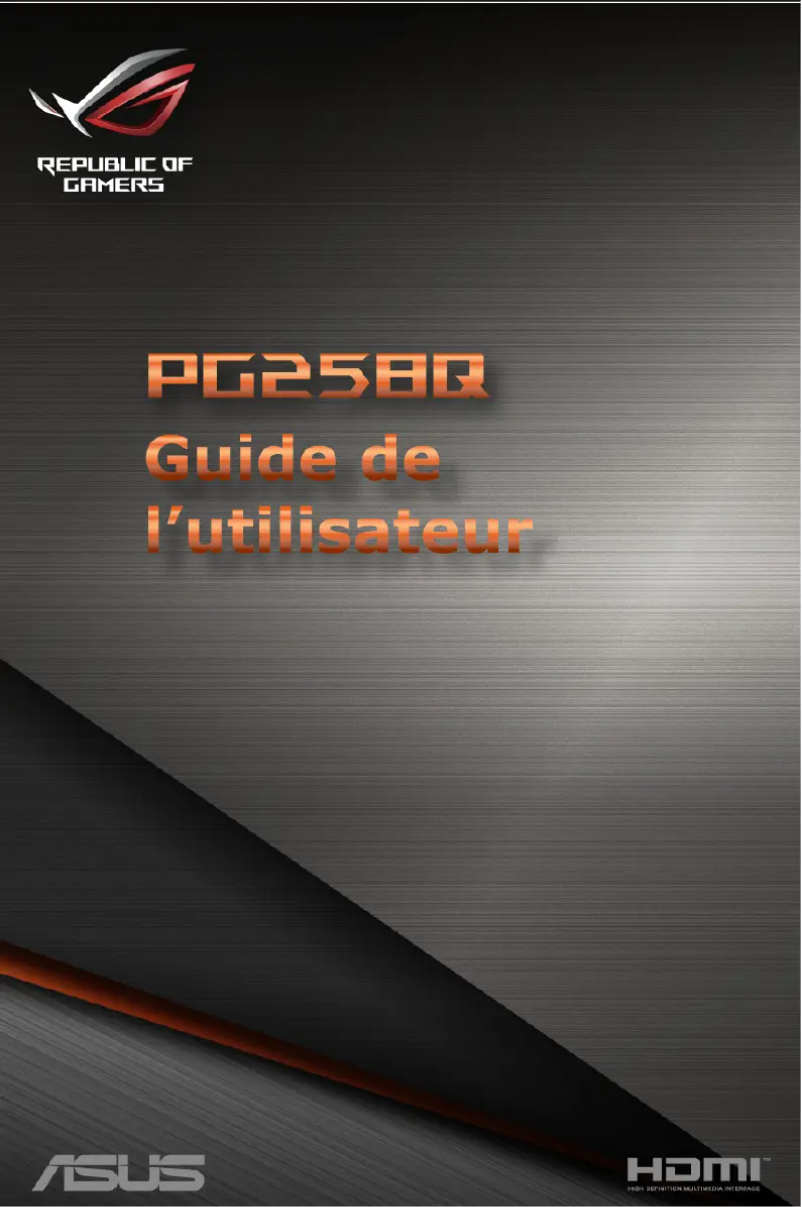 Page n°1 - Manuel utilisateur Asus ROG SWIFT PG258Q