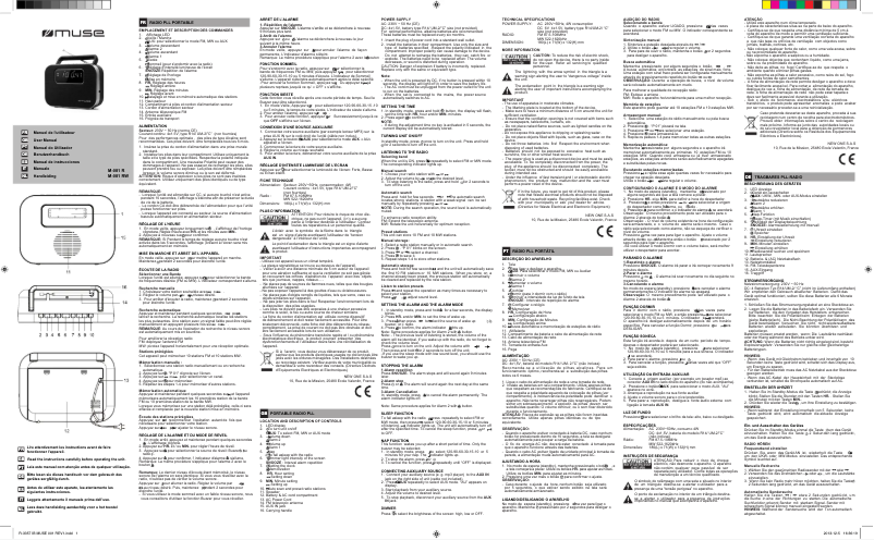 Imagen de la primera página del manual del dispositivo M-081 RW