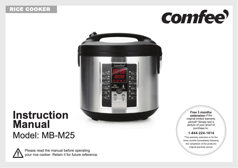 Image de la première page du manuel de l'appareil MB-M25