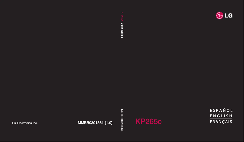 Page 1 de la notice Manuel utilisateur LG KP265C