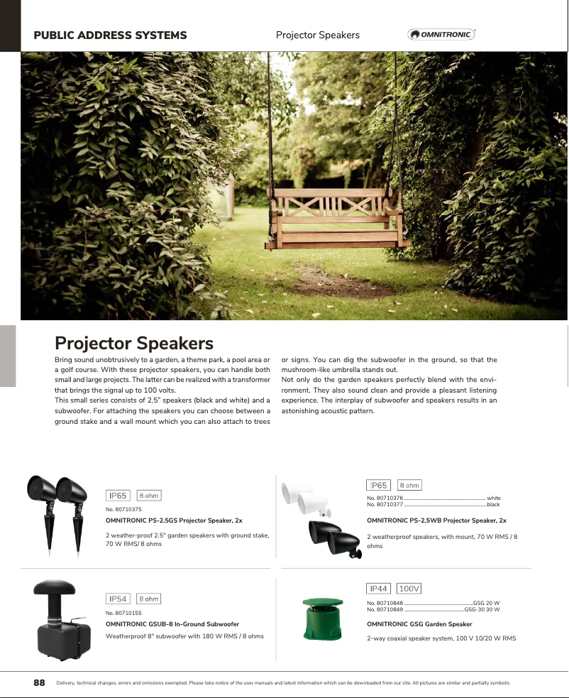 Page 1 de la notice Catalogue Omnitronic GSG