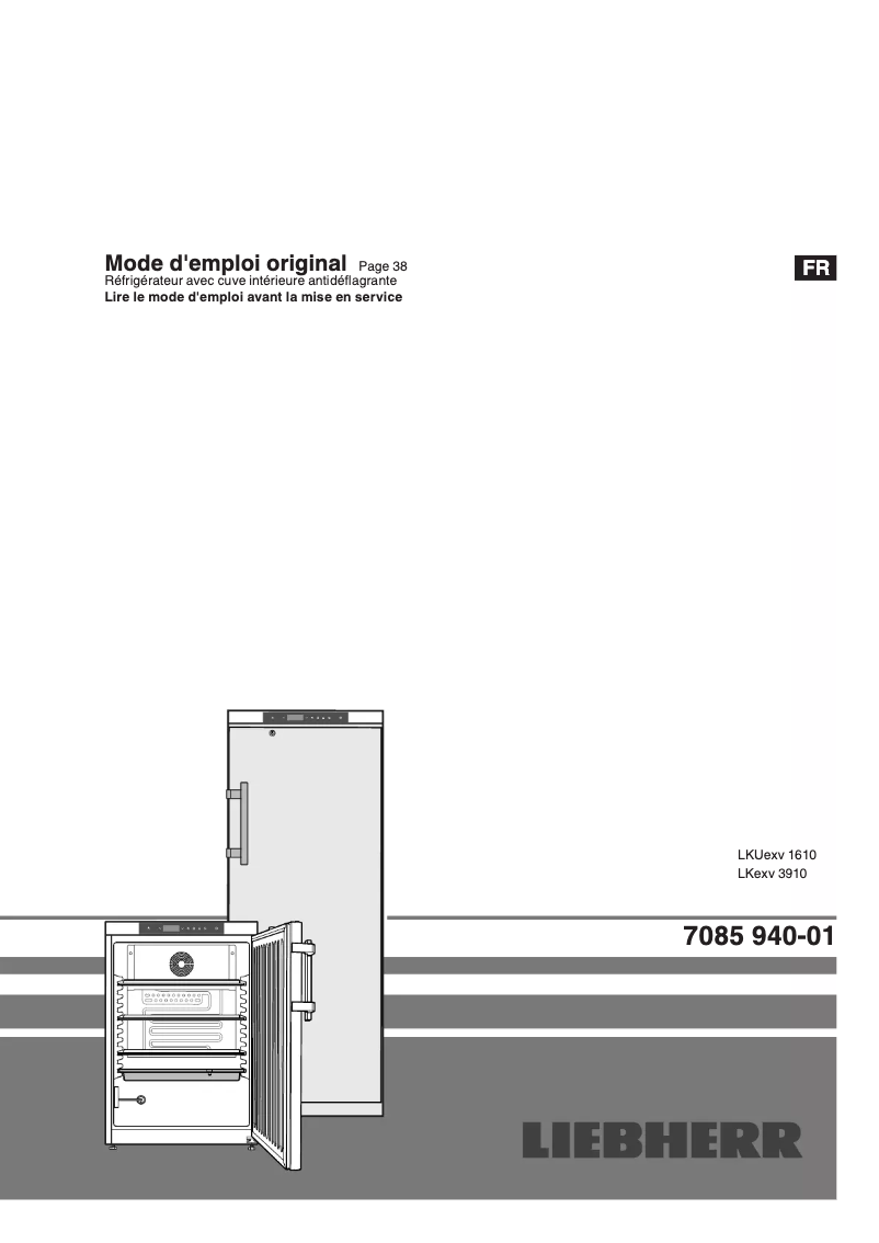 Page n°1 - Manuel utilisateur Liebherr LKUexv 1610 MediLine