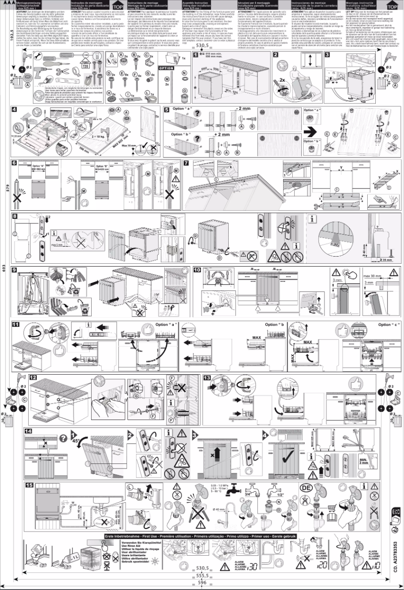 Page 1 de la notice Guide d'installation Electrolux EEG68520W