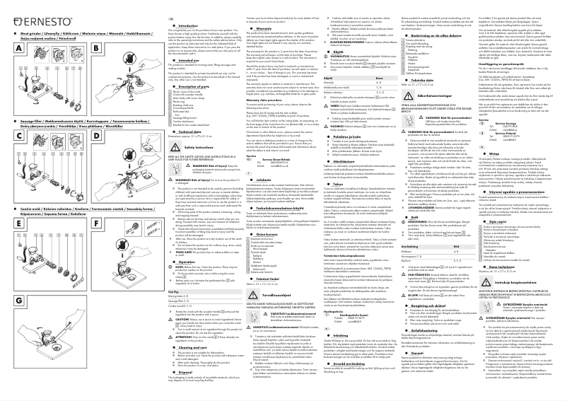 Page n°1 - Manuel utilisateur Ernesto HG07306