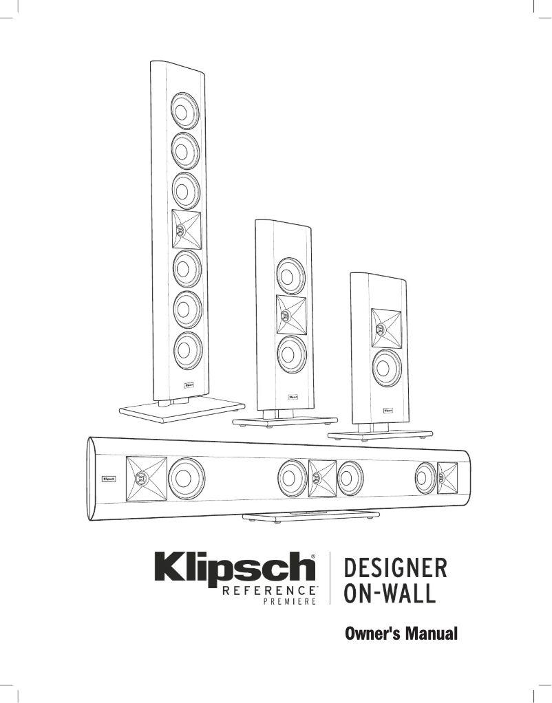 Page 1 de la notice Manuel utilisateur Klipsch Designer On-Wall