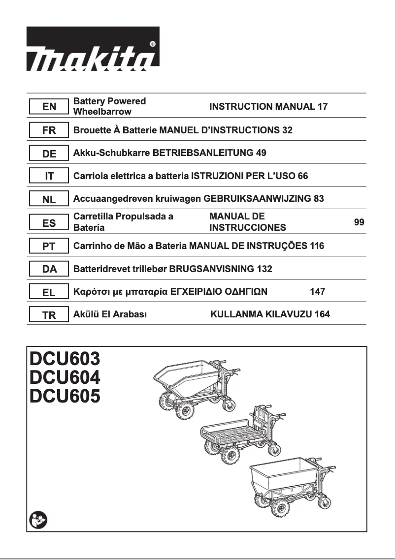 Page n°1 - Manuel utilisateur Makita DCU604