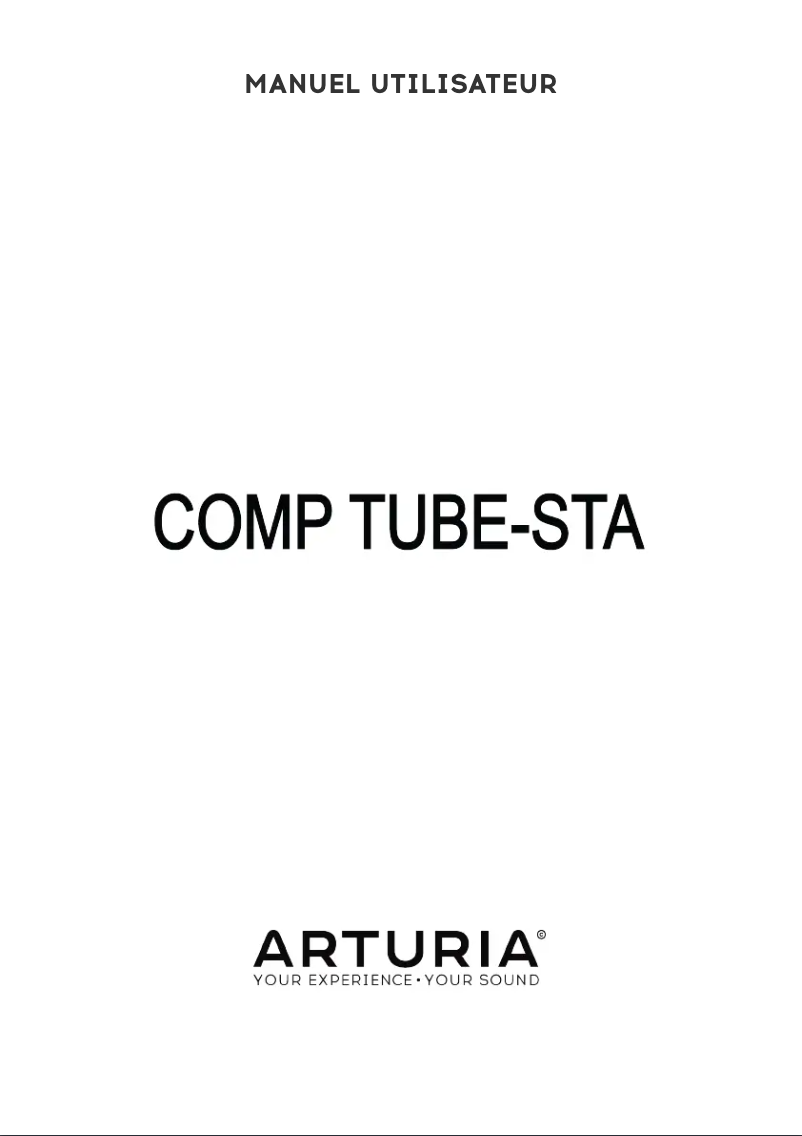 Page 1 de la notice Manuel utilisateur Arturia Comp Tube-STA