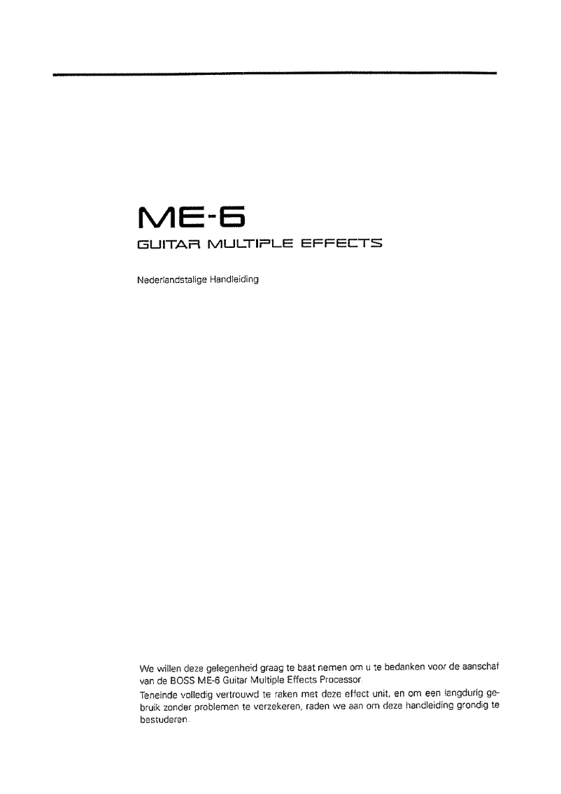 Page n°1 - Manuel utilisateur Roland ME-6