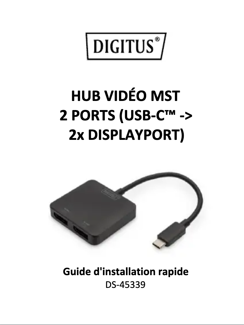 Page n°1 - Manuel utilisateur Digitus DS-45339