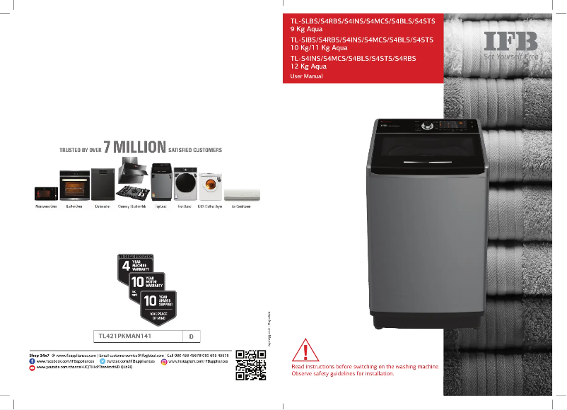 Page 1 de la notice Manuel utilisateur IFB TL-SLBS