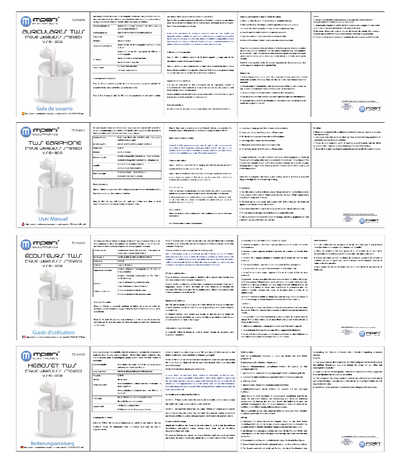Image de la première page du manuel de l'appareil TE.03.0315.02