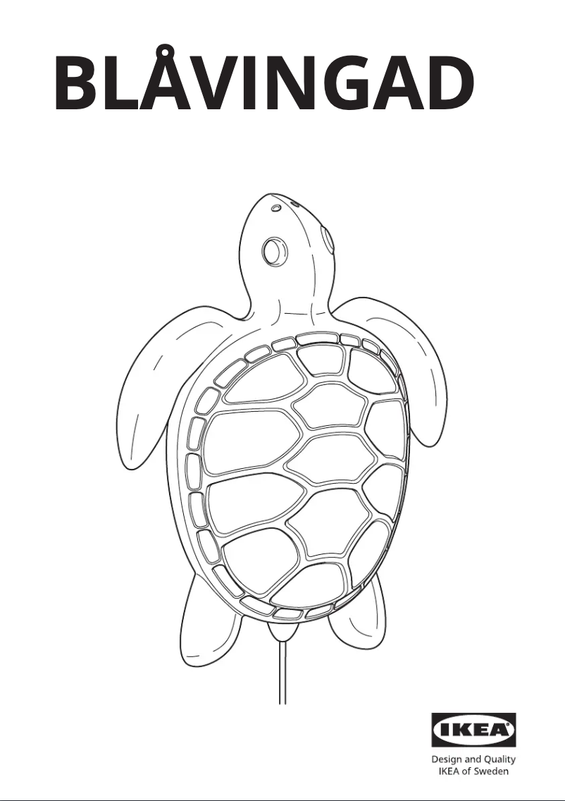 Imagen de la primera página del manual del dispositivo BLÅVINGAD 105.265.68
