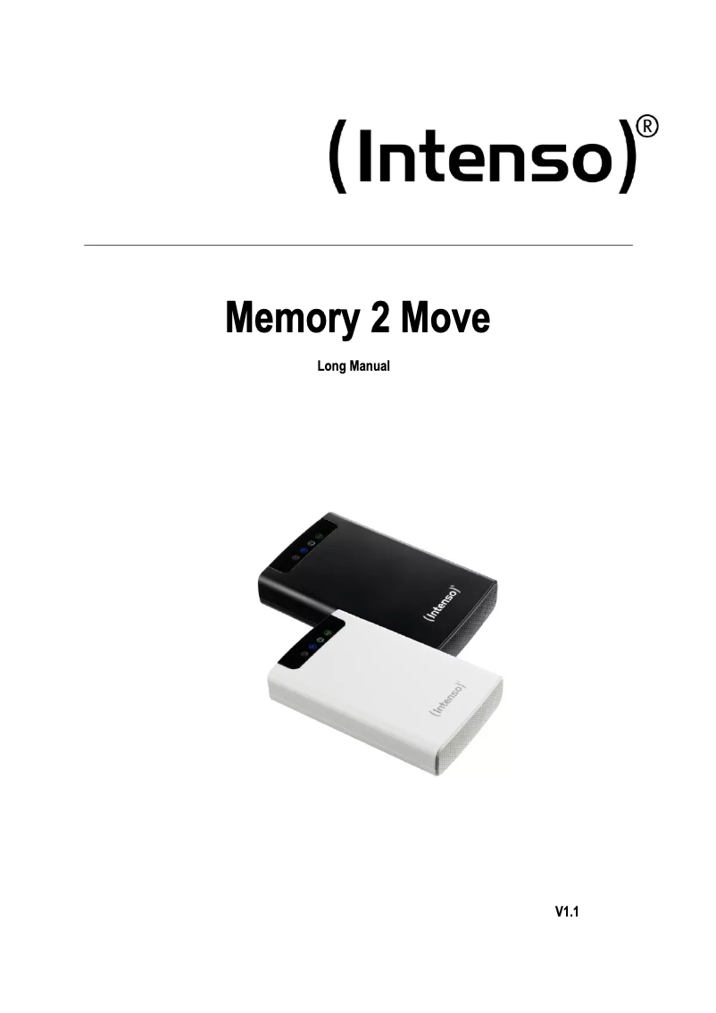 Page 1 de la notice Manuel utilisateur Intenso Memory 2 Move