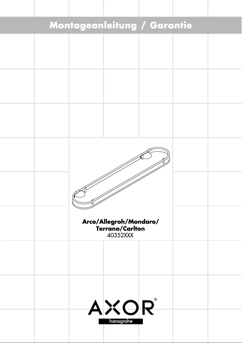 Página 1 del manual Manual de usuario Hansgrohe AXOR Terrano