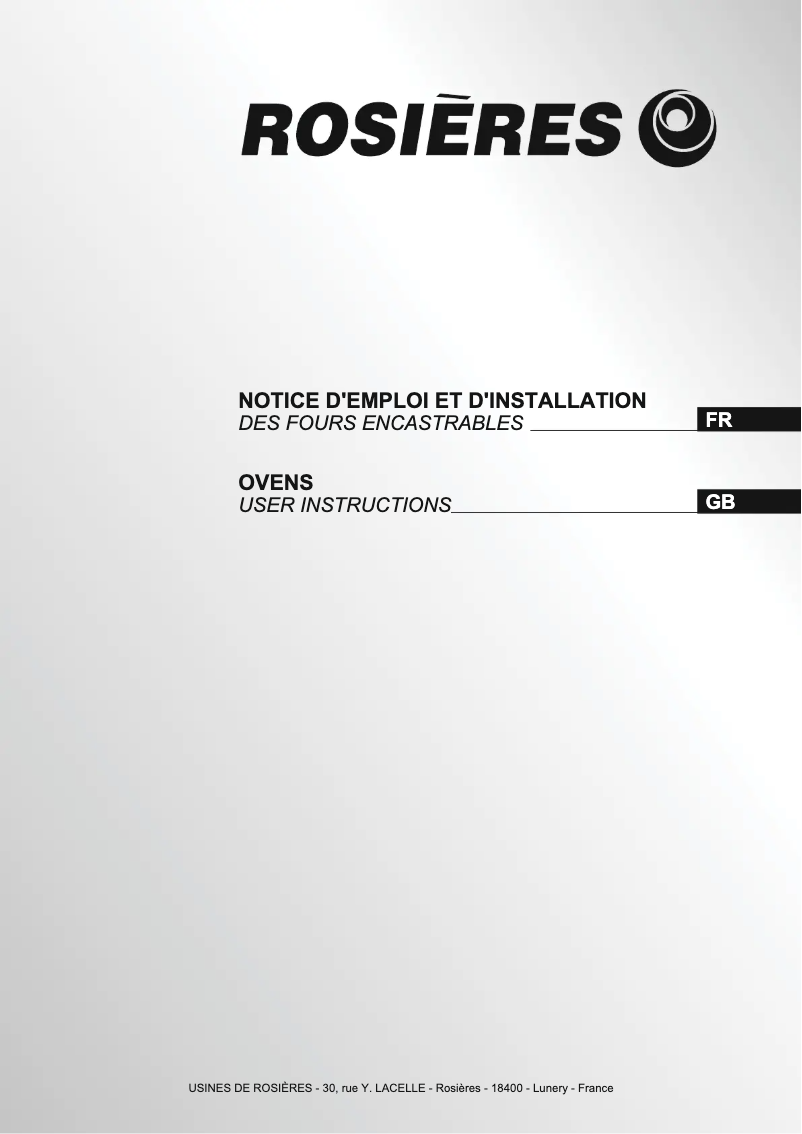 Image de la première page du manuel de l'appareil RFA 1 NX