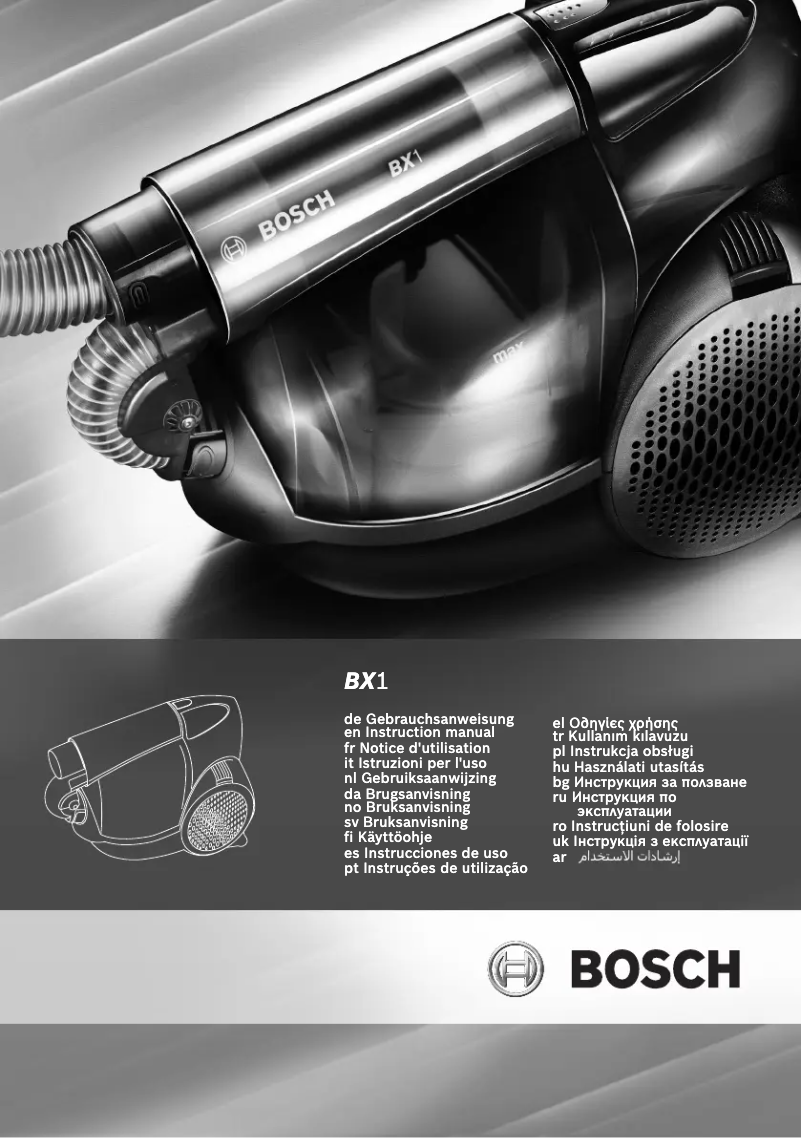 Page 1 de la notice Manuel utilisateur Bosch BX12222