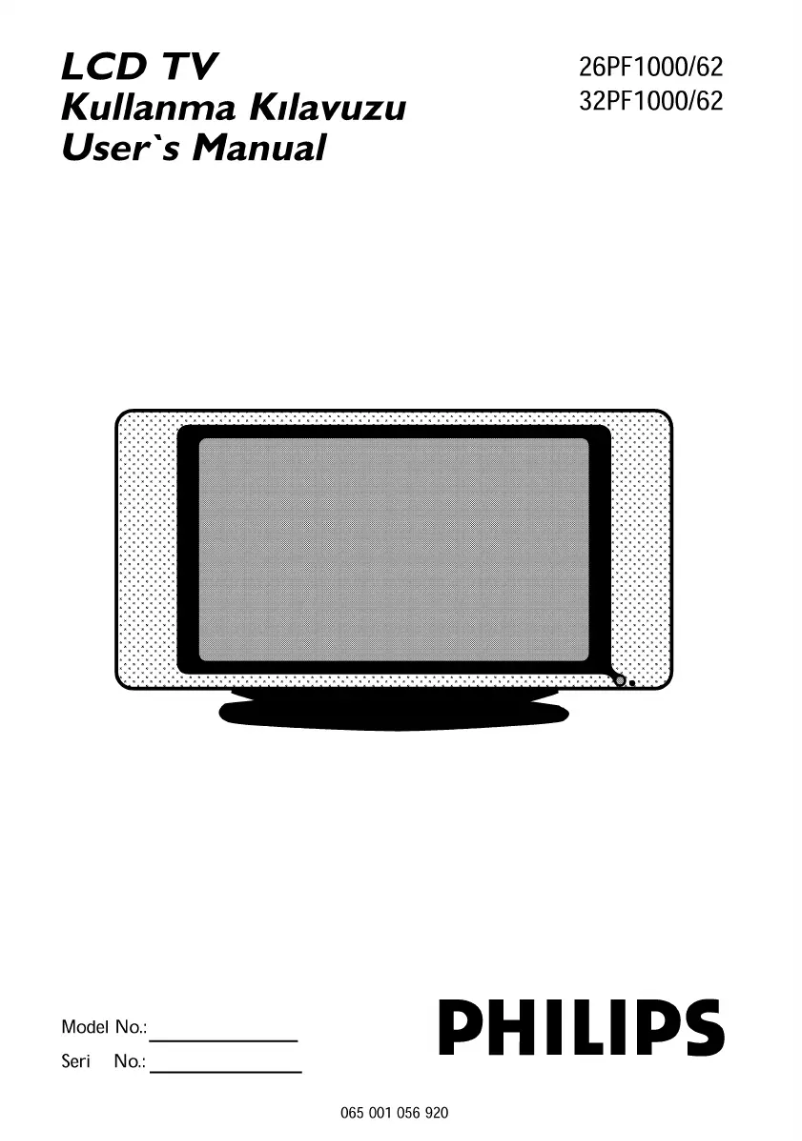 Page 1 de la notice Mode d'emploi Philips 26PF1000