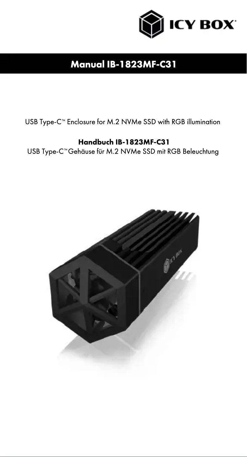 Page n°1 - Manuel utilisateur Icy Box IB-1823MF-C31
