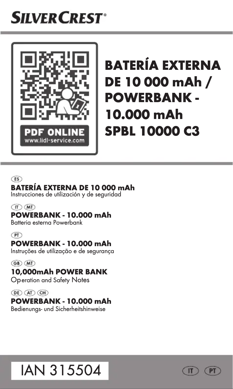 Image de la première page du manuel de l'appareil SPBL 10000 C3