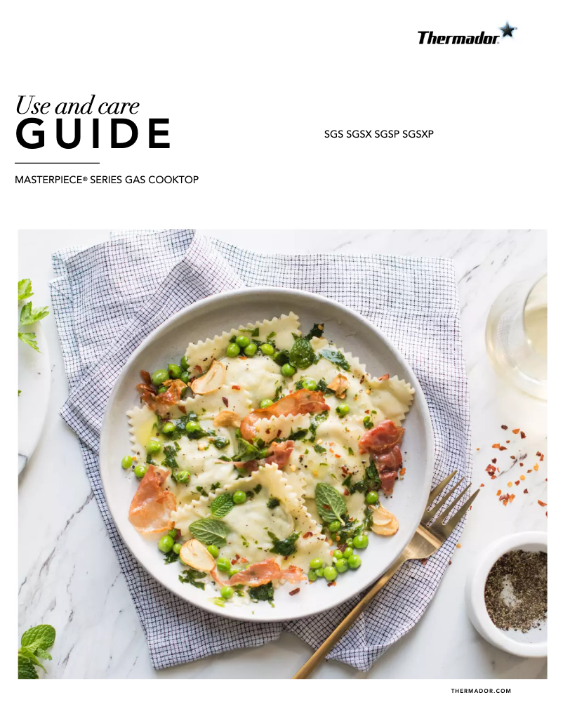 Page 1 de la notice Manuel utilisateur Thermador SGSX305TS